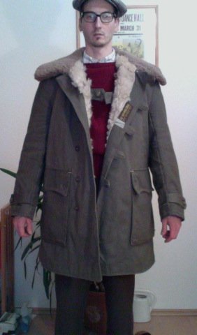 1940s Swedish Army Canvas Coat With Shearling Lining | The Fedora ...